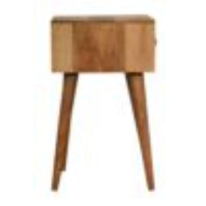 Mini Bone Inlay Bedside Table | Handcrafted Pattern | Compact Bedroom Storage