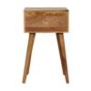 Mini Bone Inlay Bedside Table | Handcrafted Pattern | Compact Bedroom Storage