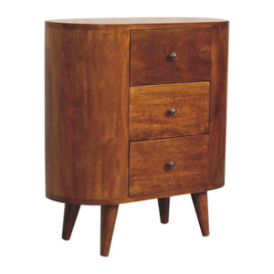 Mini Cabinet | Chestnut Finish | Compact Storage