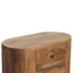 Mini Cabinet | Oak Finish | Compact Storage