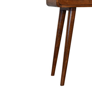 Mini Chestnut Console Table | Solid Mango Wood | Compact Entryway Table