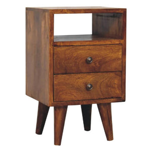 Mini Classic Bedside Table | Chestnut Finish | Compact Bedroom Storage