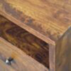 Mini Classic Bedside Table | Chestnut Finish | Compact Bedroom Storage