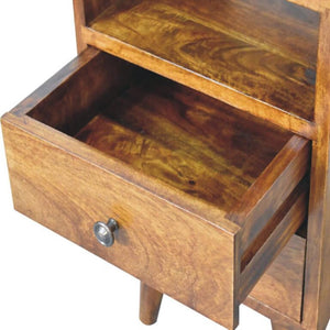 Mini Classic Bedside Table | Chestnut Finish | Compact Bedroom Storage