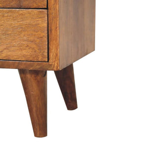 Mini Classic Bedside Table | Chestnut Finish | Compact Bedroom Storage