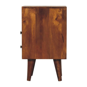 Mini Classic Bedside Table | Chestnut Finish | Compact Bedroom Storage