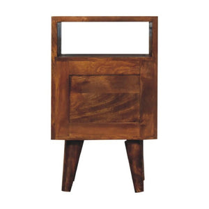 Mini Classic Bedside Table | Chestnut Finish | Compact Bedroom Storage