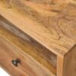 Mini Classic Open Bedside Table | Oak Finish | Open Shelf Storage