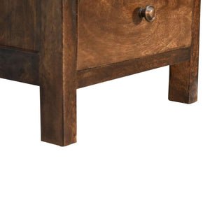 Mini Country Bedside Table | Classic Grey Finish | Compact Rustic Storage