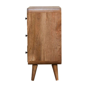 Mini Curved Chest | Oak Finish | Compact Rounded Storage