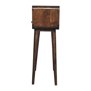 Mini Curved Console Table | Grey Wash Finish | Compact Hallway Design