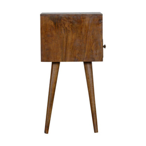 Mini Geo Brass Bedside Table | Geometric Style | Compact Bedroom Furniture