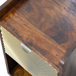Mini Manila Gold Bedside Table | Solid Mango Wood | 1 Drawer