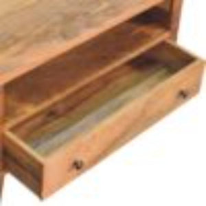 Mini Rounded Entertainment Unit | Compact Media Storage | Soft-Edge Design