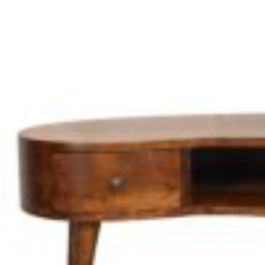 Mini Wave Coffee Table | Chestnut Finish | Sculptural Living Room Design