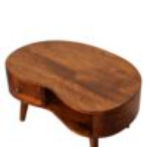 Mini Wave Coffee Table | Chestnut Finish | Sculptural Living Room Design