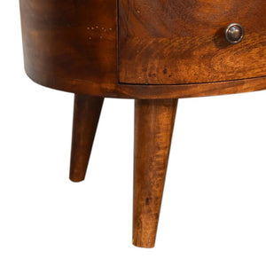 Mini Wave Coffee Table | Chestnut Finish | Sculptural Living Room Design