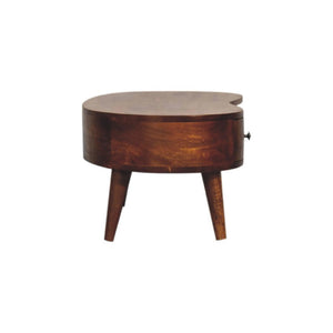 Mini Wave Coffee Table | Chestnut Finish | Sculptural Living Room Design