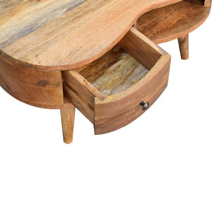 Mini Wave Coffee Table | Oak Finish | Sculptural Living Room Design