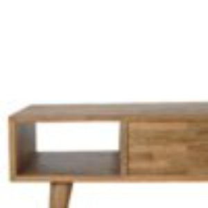 Mixed Finish Coffee Table | Solid Mango Wood | Handcrafted Pattern | Living Room Centrepiece
