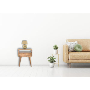Modern Mango Wood Bedside Table | Open Shelf | 1 Drawer