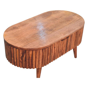 Mokka Coffee Table | Solid Mango Wood | Honey Caramel Finish