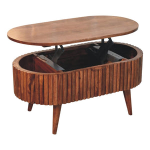 Mokka Coffee Table | Solid Mango Wood | Honey Caramel Finish