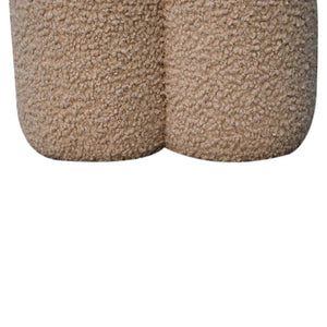 Mud Bouclé Clover Footstool | Sculptural Upholstered Stool | Soft Textured Accent