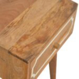 Nepal Bedside Table | Solid Mango Wood | Compact Bedroom Storage