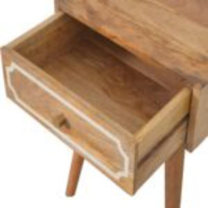 Nepal Bedside Table | Solid Mango Wood | Compact Bedroom Storage