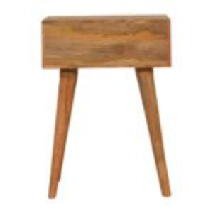 Nepal Bedside Table | Solid Mango Wood | Compact Bedroom Storage