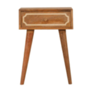 Nepal Bedside Table | Solid Mango Wood | Compact Bedroom Storage