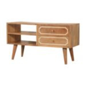 Nepal Media Unit | Solid Mango Wood | TV and Entertainment Storage