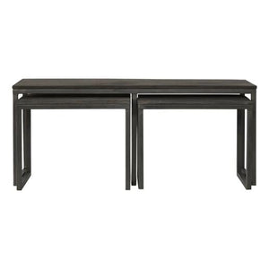 Nest of 3 Tables | Iron Base | Space-Saving Occasional Tables