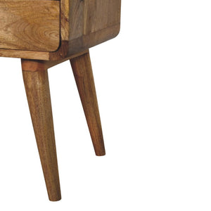 Newton Bedside Table | Solid Mango Wood | Oak-ish Finish | 1 Drawer