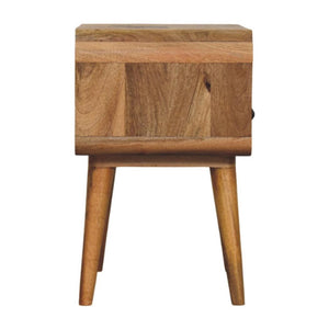 Newton Bedside Table | Solid Mango Wood | Oak-ish Finish | 1 Drawer
