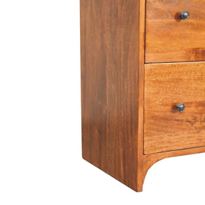 Newton Chest of Drawers | Solid Mango Wood | Chestnut Finish | 3 Drawers