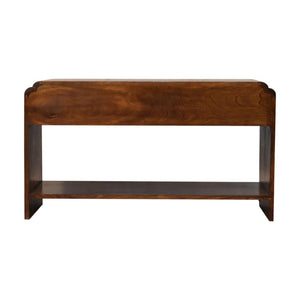 Newton Console Table | Solid Mango Wood | Chestnut Finish | 2 Drawers & Lower Shelf