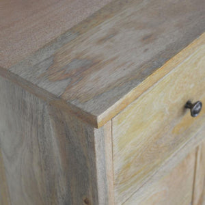 Nordic Chest of Drawers | Solid Mango Wood | Oak Finish | 8 Drawer Storage Dresser