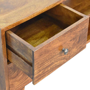 Nordic Entertainment Unit | Chestnut Finish | Scandinavian TV Storage