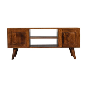 Nordic Entertainment Unit | Chestnut Finish | Scandinavian TV Storage