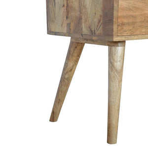 Nordic Mango Wood Console Table | 4 Drawers | Oak-Style Finish