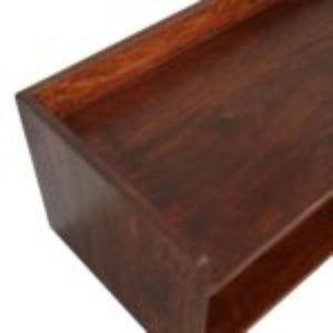 Nordic Storage Bench | Solid Mango Wood | Cherry Finish | Hallway and Bedroom Seating