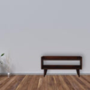 Nordic Storage Bench | Solid Mango Wood | Cherry Finish | Hallway and Bedroom Seating