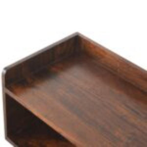Nordic Storage Bench | Solid Mango Wood | Walnut Finish | Hallway and Bedroom Seating