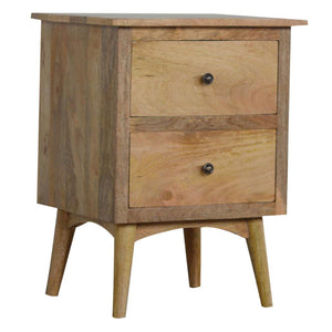 Nordic Style 2 Drawer Bedside Table | Minimalist Design | Bedroom Storage
