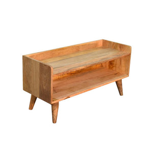 Oak-Inspired Nordic Storage Bench | Solid Mango Wood | Nordic-Inspired Design