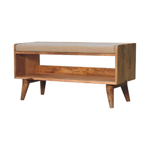 Oak-Inspired Nordic Storage Bench With Mud Linen | Nordic-Inspired Design
