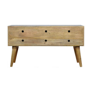 Oak-ish Diamond Bench | Geometric Detail | Versatile Home Seating