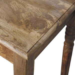 Oak-ish Turned Leg Writing Desk | Solid Wood Study Table